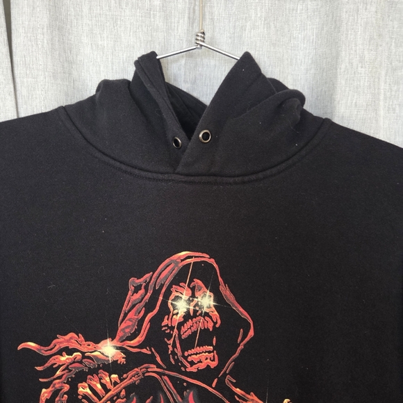 Broken Promises Grim Reaper Highway to Hell Black Hoodie Sweatshirt Sz M - Picture 7 of 13